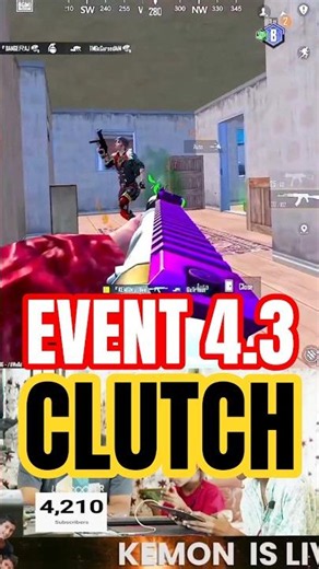 BGMI 4.3 Event Me Kemon Ka 1v3 Clutch 😱 OP Gameplay 🔥 #BGMI #Shorts