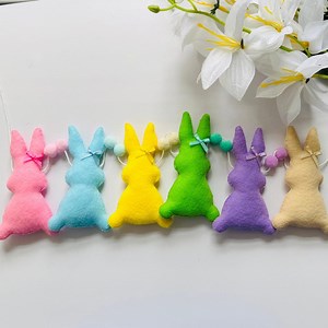 Easter Decorations Easter Felt Bunny & Pom Pom Garland Spring Home Decor Pastel Spring Decor - Etsy UK