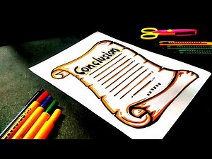 How to Make Conclusion Page For Project File | Conclusion Page Decoration Ideas | Project File Ideas