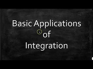 Basic Applications of Integration