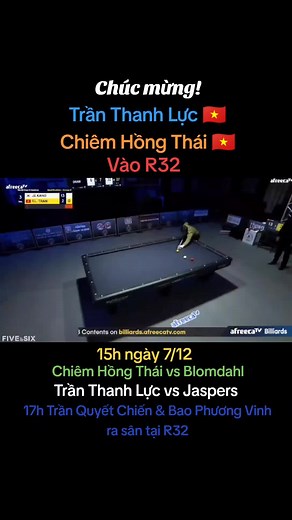 Chúc mừng! Trần Thanh Lực & Chiêm Hồng Thái Vào R32 để gặp Blomdahl & Jaspers #tranthanhluc #chiemhongthai #umb #cơ3băng #cơ3c #billiard #xuhuong #3c #3cushion #bida3bang #bida #bida3c #carom3băng #bida3cushion