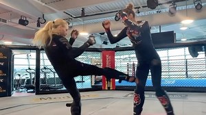 Tiger Muay Thai sponsored fighters @bulletvalentina and @antoninapantera drilling together in their @tmtfightstore gear, as they eagerly prepare for Valentina to reclaim the UFC Flyweight Championship 👊 Get your own Tiger Muay Thai gear today, with international shipping available, from www.tmtfightstore.com! #ufcsisters #mma #muaythai #tigermuaythai #tmtfightstore | Tiger Muay Thai & MMA Training Camp, Phuket, Thailand