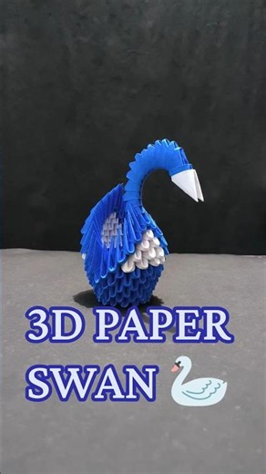 Amazing 3D Origami Swan 🦢💙 #shorts #ytshorts