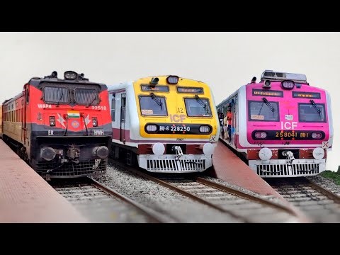 Amazing Colourful New EMU Local Train & Express Trains Arrive & Departing Talandu Station | IR