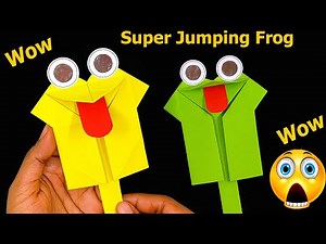 How To Make Easy Origami Frog || Easy Jumping Paper Frog Making (Frog)