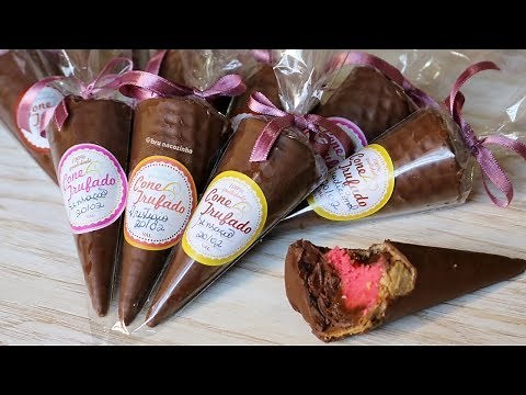 TRUFFLED CONE MAKE AND SELL - STUFFED CONE - Bru na Cozinha