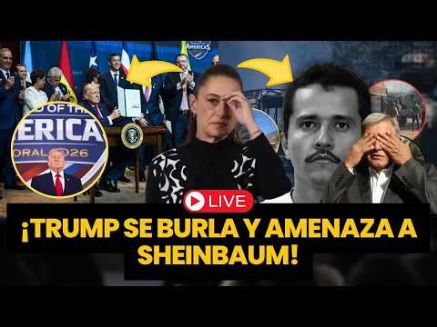 ¡MADRAZOTE INTERNACIONAL! ¡TRUMP se BURLA y da ULTIMÁTUM a SHEINBAUM en CUMBRE ANTI-N4RCO! | #loret