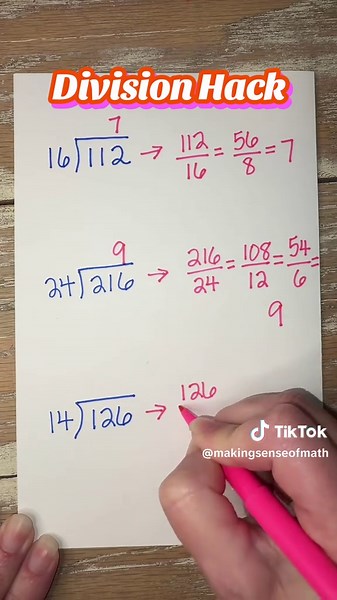 Division Hack #division #mathhack #teachersoftiktok | math