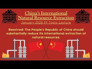 China's International Extraction Public Forum Debate January 2026 Topic Lecture Natural Resources