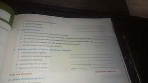 E. Name the following:An instrument used to measure relative h... | Filo