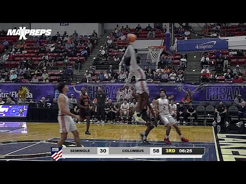 HIGHLIGHTS: 4-star Jaxon Richardson puts on dunking display to help Columbus to Florida 7A Final 🏀