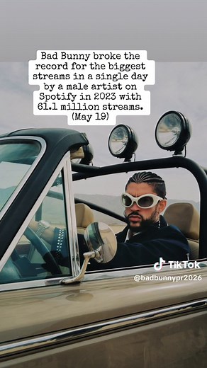 Bad Bunny Breaks Spotify Streaming Record: 61.1 Million Streams in a Day!