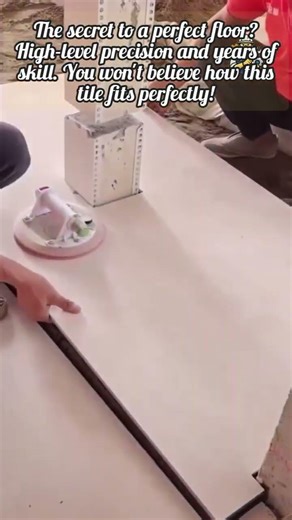 Insane Tiling Skills: Perfect Fit Around Square Pillars