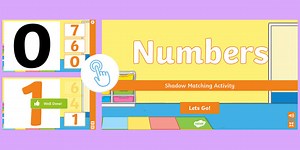 Numbers Shadow Matching Activity