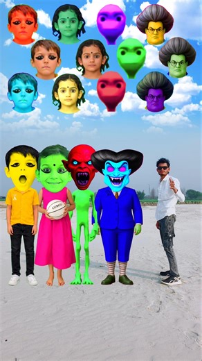 💥🚀Scary Teacher 3D, Dancing Atika, Dancing Chhotu and Alien & Me Correct Head Matching #shorts