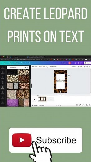 Create Leopard Prints on Text in Canva