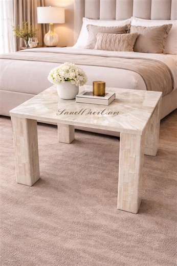 Handmade Selenite Gemstone Square Dining Table, Luxury Modern Custom Furniture - Etsy