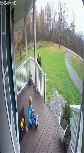 Cat Saves Kid from Bear Attack in Front Yard! 🐱💪🐻 Real Security Camera Video #CatHero #BearAttack