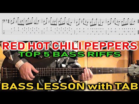 Red Hot Chili Peppers BASS LINES Top 5 | Lesson with TABS