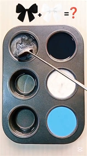 Colorpalette / Black + White + Sky Blue | Cool Minimal Contrast #colormixing #colorpalette #shorts