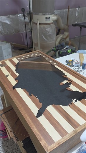 I would like to introduce the new version of the flag shadow box. You may never notice the difference between the 2 I make. Wanna know the difference? To start a custom piece simply send a message. #shadowbox #woodenflag #militarygift #retirement | Ritter Ohana Woodworking, LLC