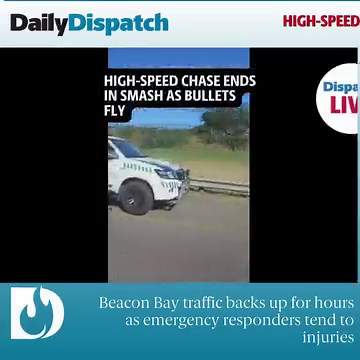 In tomorrow's edition of the Daily Dispatch : The affluent neighbourhood of Beacon Bay was brought to a standstill on Tuesday afternoon when a high-speed chase turned into a shootout and a collision near the on-ramp to the N2. The accident happened at high speed as private security guards chased a vehicle they believed was stolen from a farm in Mooiplaas. Subscribe to DispatchLIVE: https://www.dispatchlive.co.za/buy/ | Daily Dispatch