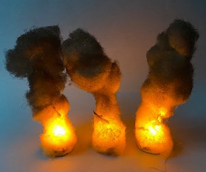 5inch Tall LED Fire With Smoke - Etsy
