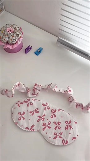 DIY Sleep mask 💤💤 #handmade #sewing #sleepmask #viral | Tutorial sewing
