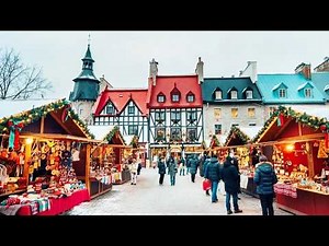 Quebec City Christmas Market 2025 German Christmas Market Walking Tour | 4K