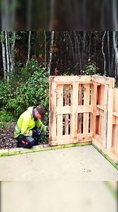 pallet garage build. part 2 #building #forest #wooden #build #builder #buildingahouse #logcabin | Love Bushcraft