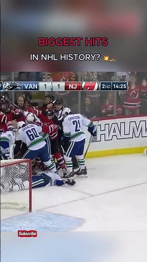 💥 BIGGEST NHL HITS EVER 🤯🏒 #nhl #hockey