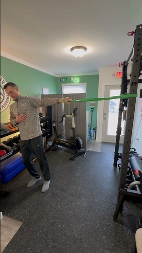 Shoulder abduction band distraction mobilization
