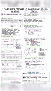📚 Complete Chemistry Revision Notes of fundamental particles of atom #chemistrynotes #study #foryou