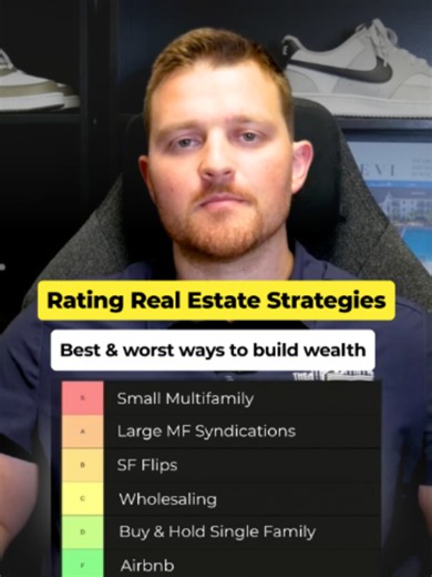 Not all real estate investment strategies are created equal! 🚫💼 From single-family homes and Airbnbs to small multi-family properties and commercial real estate, here is a complete breakdown and tier ranking of the top real estate strategies. Discover which ones to avoid and where you should actually be putting your time and money to build real wealth. 💰📈 #RealEstateInvesting #RealEstate #PropertyInvestment #MultiFamily #RealEstateTips