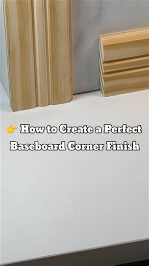 How to Make a Clean Baseboard Corner Detail #woodworking#finishcarpentry#baseboard#DIY