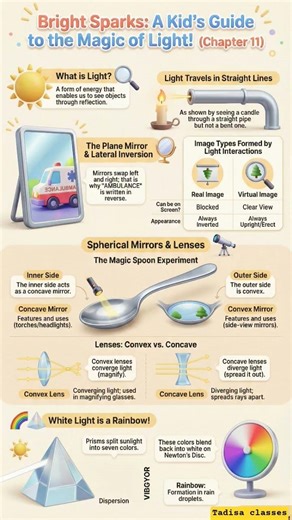 🌈 Light Chapter Full Revision | Mirrors, Lenses, Rainbow & Newton Disc | Class 7 Science