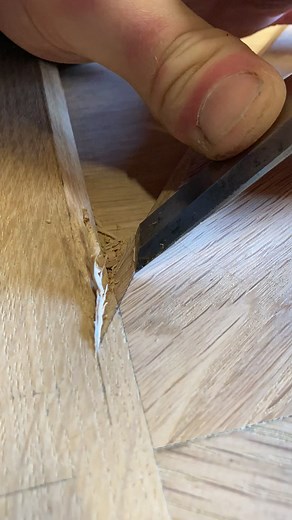 Chiselling by hand chamfer mouldings on an oak door to an infinity point. #madebyhand #furnituremaker #infinity #point #handtools #skill #craftsmanship #oak #satisfying #woodworking