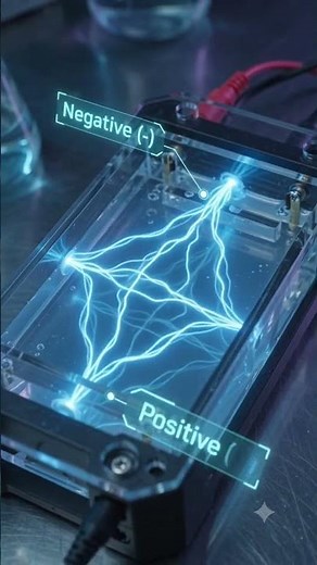 🧬 Gel Electrophoresis Explained!Ever wondered how scientists separate DNA fragments? 🧪