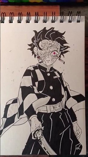 kamado tanjiro drawing ✨#shots​ #drawing​ #demonslayer