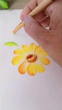 ¡Prueba esto! pintar girasoles nunca fue tan fácil #tutorial #painting #flowers