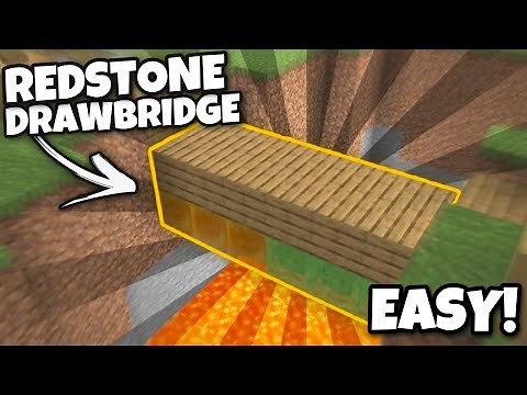 EASY Redstone Drawbridge In Minecraft Bedrock 1.17!!! (PS4, PS5, Xbox, Windows 10, MCPE, Switch)