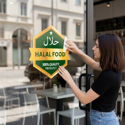 Halal Sticker SVG PNG | Islamic Halal Logo Design | Printable Label | Muslim Business Branding - Etsy