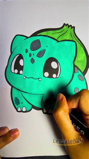 Coloring Cute Pokemon Bulbasaur | Relaxing Art Time #coloring #pokemon #bulbasaur #art #drawing #fyp