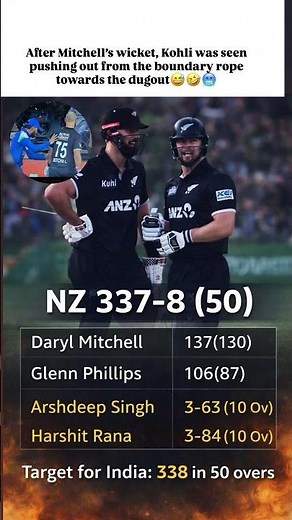 Mitchell–Phillips Show! NZ Post 337 in 50 Overs 💥 Get-Out Mitchell 😅 By Kohli 🤣