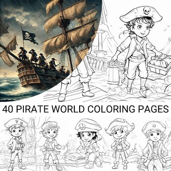 Pirates’ Realm: 40 Sea Adventure Coloring Pages for Kids and Adults
