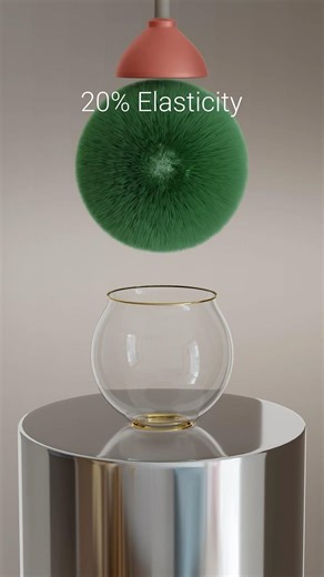 Water grass ball vs fish tank dynamic simulation #blender3d #animation #funny