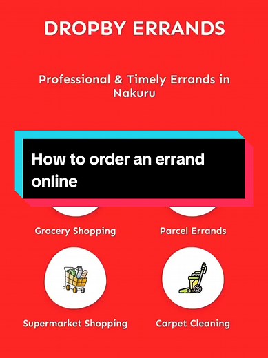 Busy schedule at work or at the Office? Let us run your errands for you in a timely and professional way. dropbyerrands. com 📲0792 784748 #nakurutiktokers #dropbyerrands