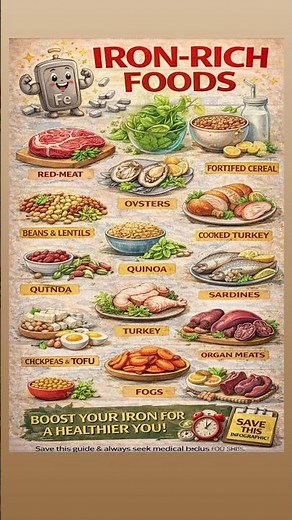 15 Iron-Rich Foods to Boost Energy & Prevent Iron Deficiency Naturally #everydaynutrition