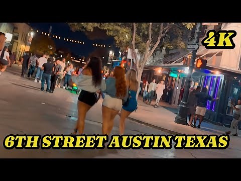 Austin Texas 6th Street Nightlife 2AM