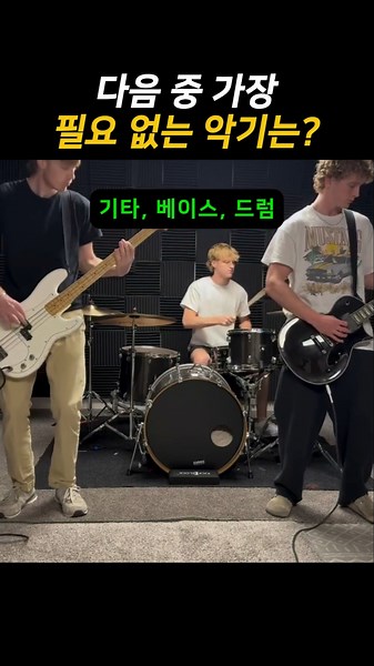 다음 중 가장 필요 없는 악기는?